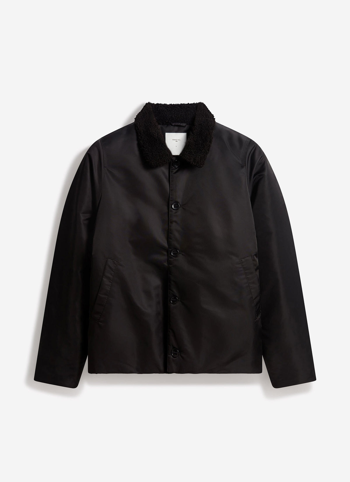 Doppio Bomber Jacket - Nylon - Black | Percival Popular