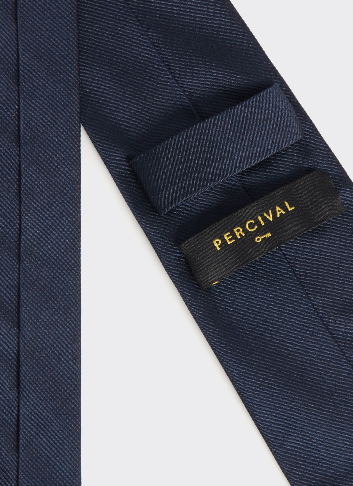 Men's Navy Silk Tie - World Key Design | Percival Latest