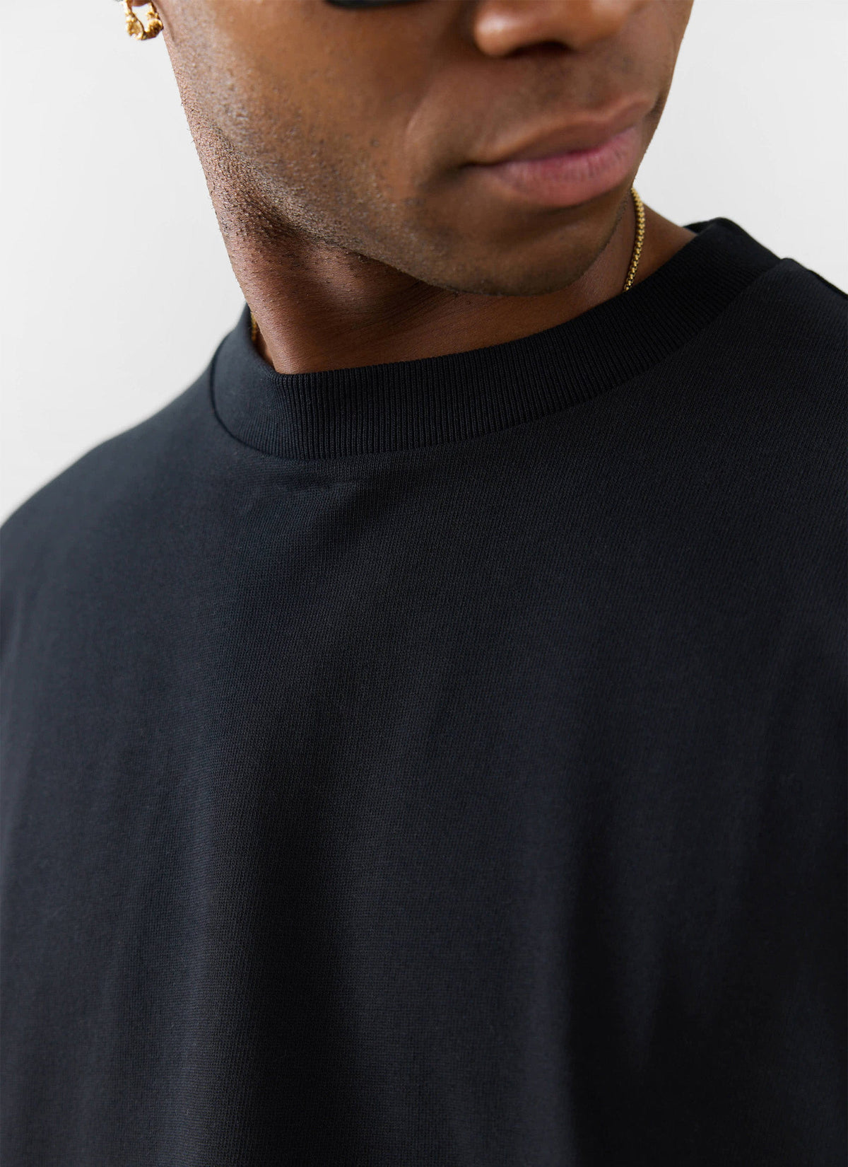 Men's Oversized Cotton T Shirts - 3 Pack - Black | Percival Premium