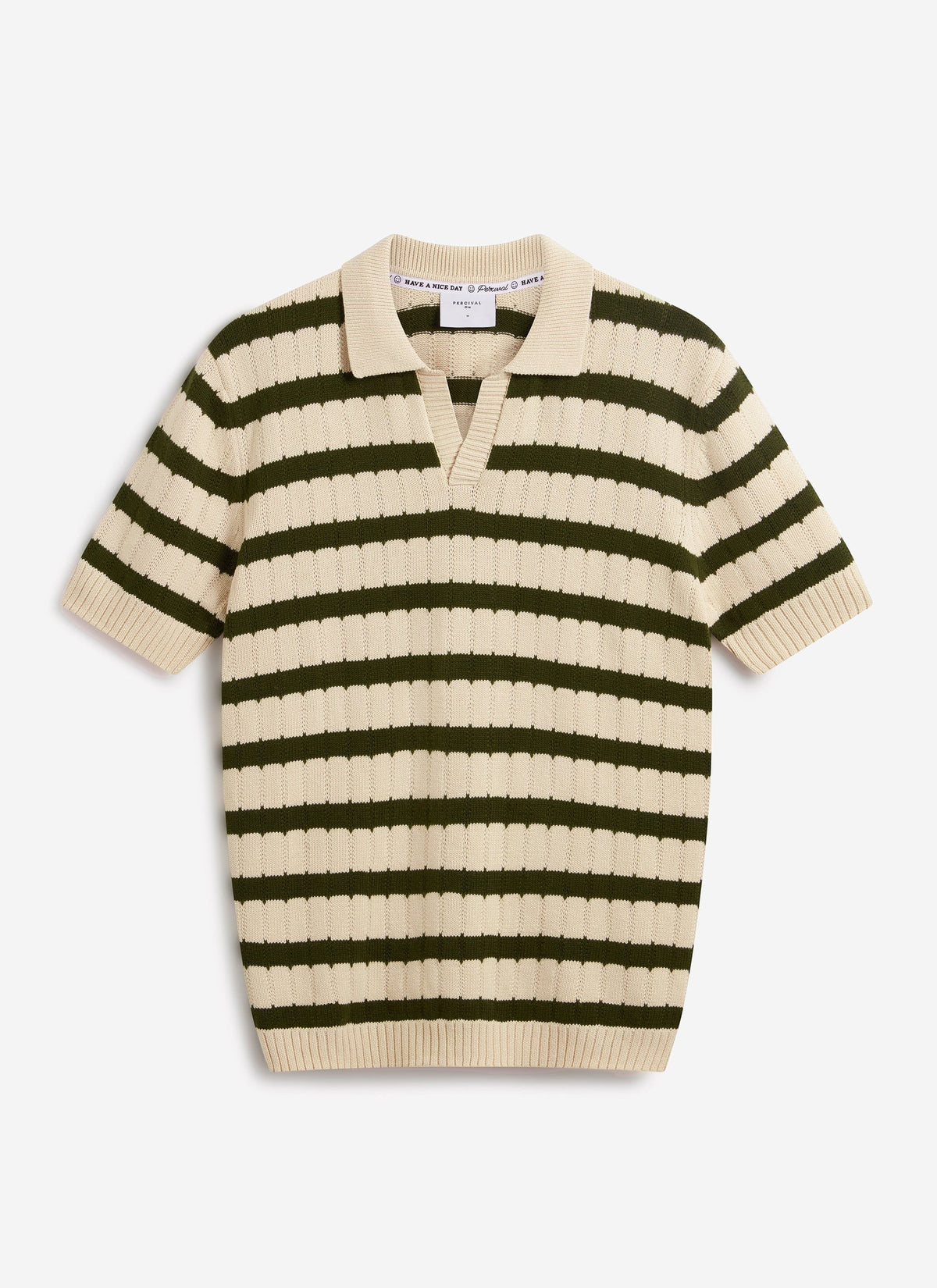 Stine Knitted Polo - Cotton - Cream | Percival Exclusive