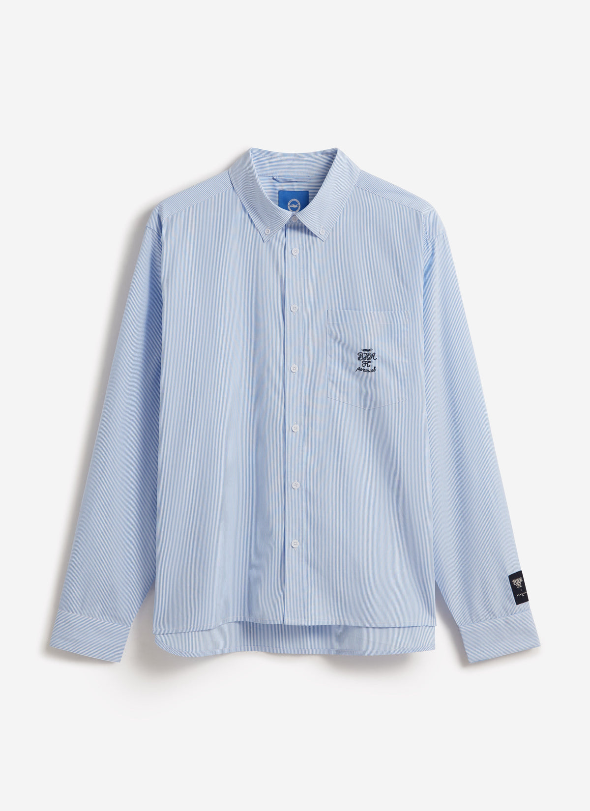 Men's Striped Pearce Long Sleeve Shirt - Percival x BHAFC - Blue | Percival Trending