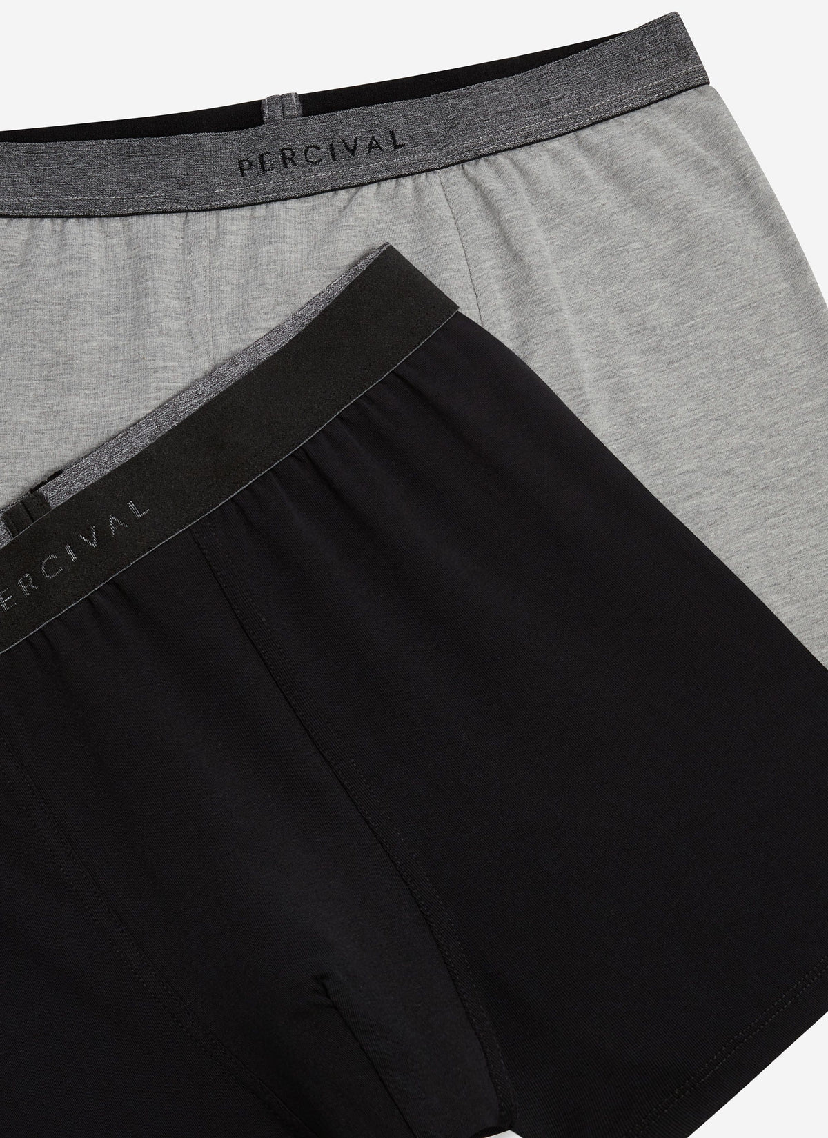 Men's Boxer Briefs: 2 Pack - Cotton - Grey/Black | Percival Discount
