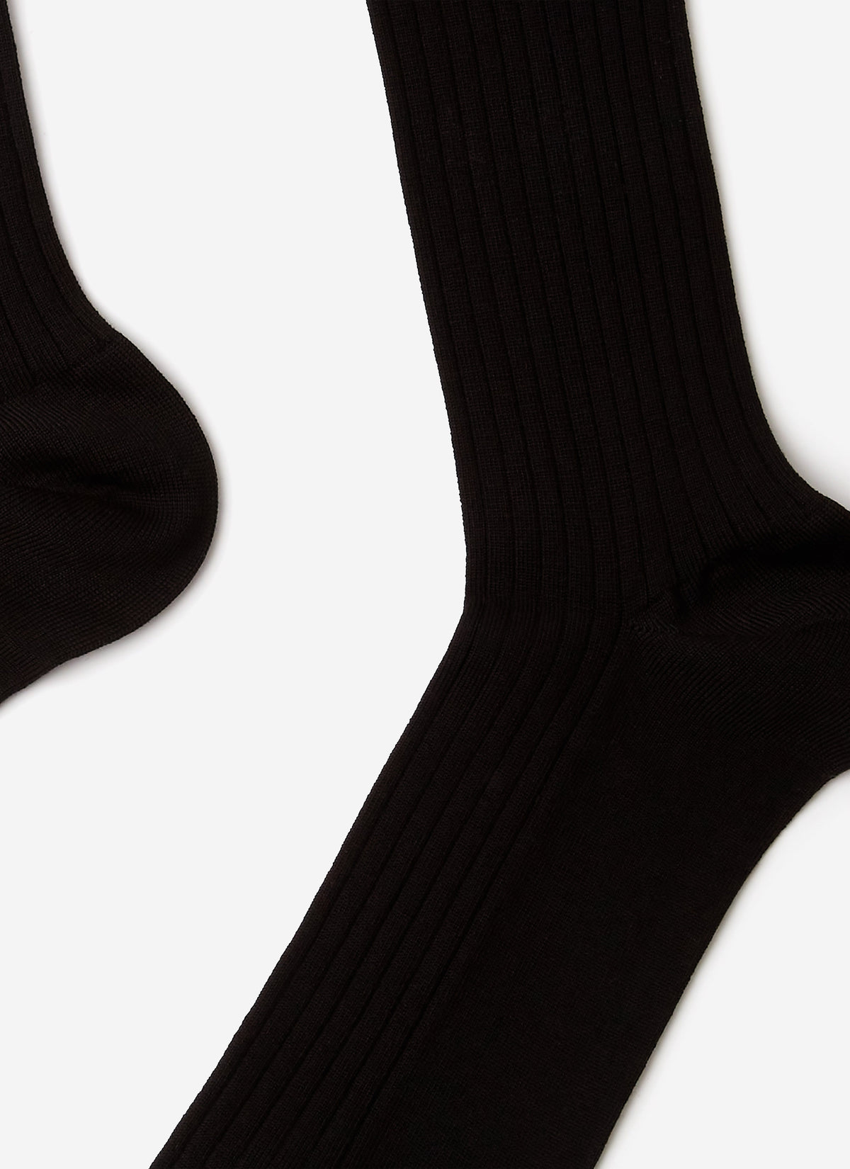 Men's RIbbed Dress Socks - Cotton - Black | Percival Hot Sale