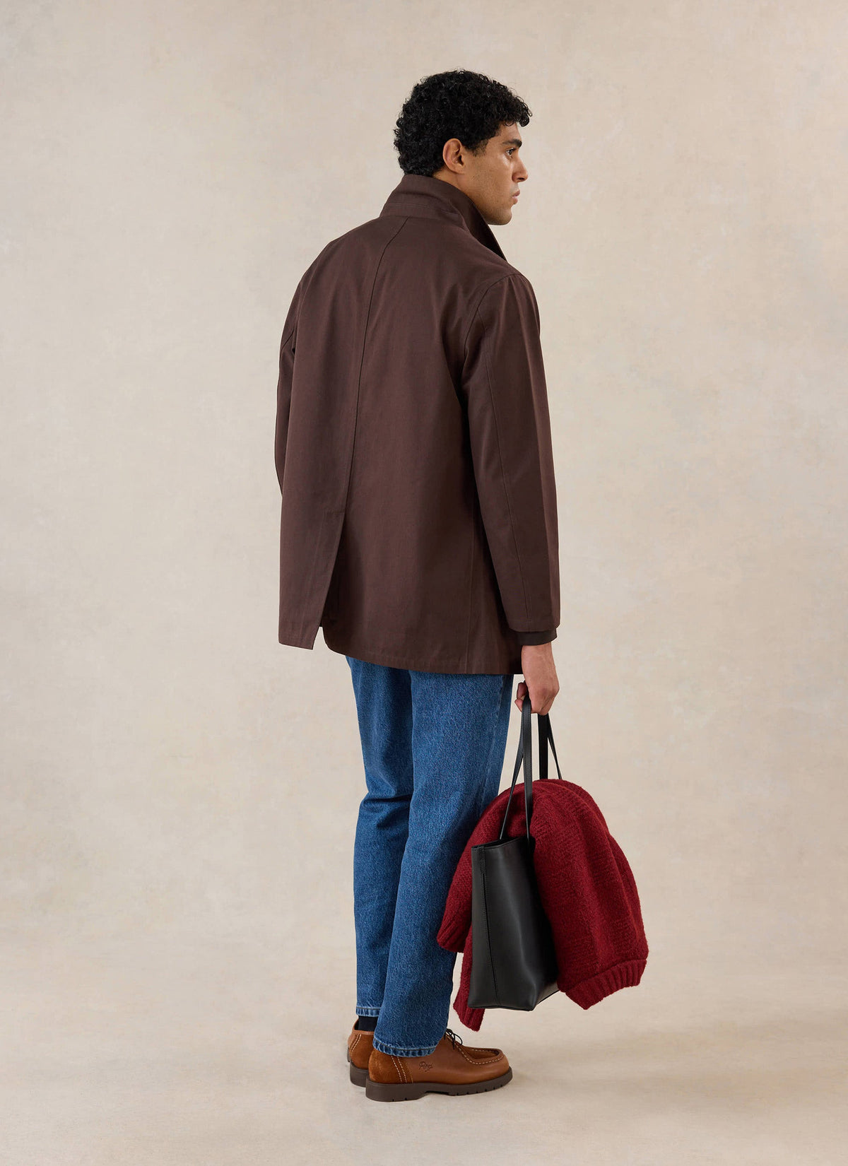 Men's Brown Short Trench Coat - Sherlock - Waterproof - Percival | Percival Discount