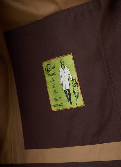 Men's Brown Short Trench Coat - Sherlock - Waterproof - Percival | Percival Discount