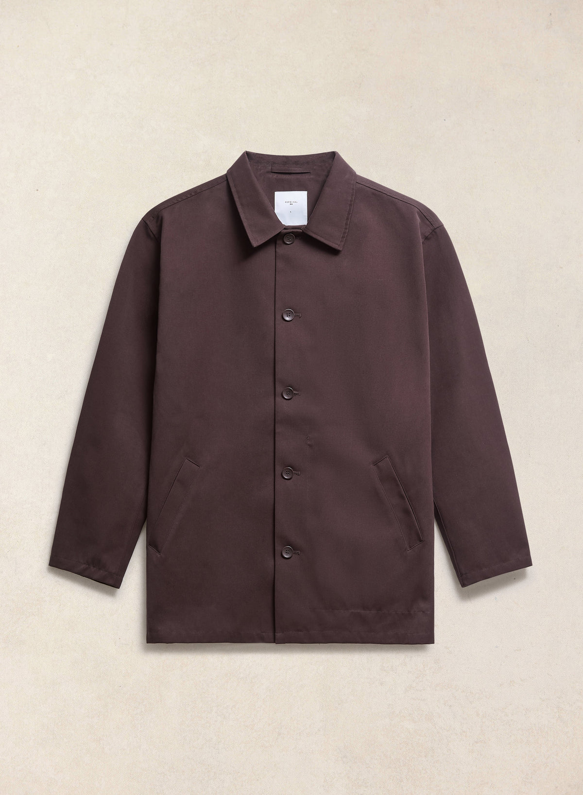 Men's Brown Short Trench Coat - Sherlock - Waterproof - Percival | Percival Discount