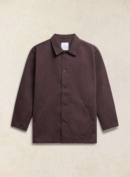 Men's Brown Short Trench Coat - Sherlock - Waterproof - Percival | Percival Discount
