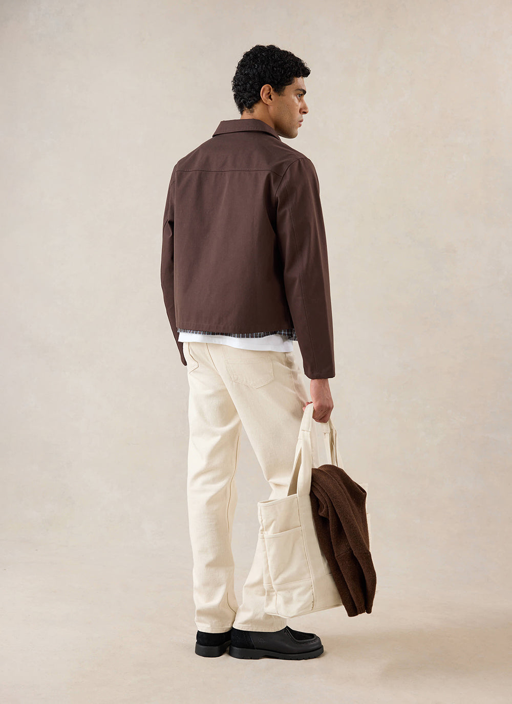 Men's Cropped Waterproof Trench Coat - Carter - Brown - Percival | Percival Discount