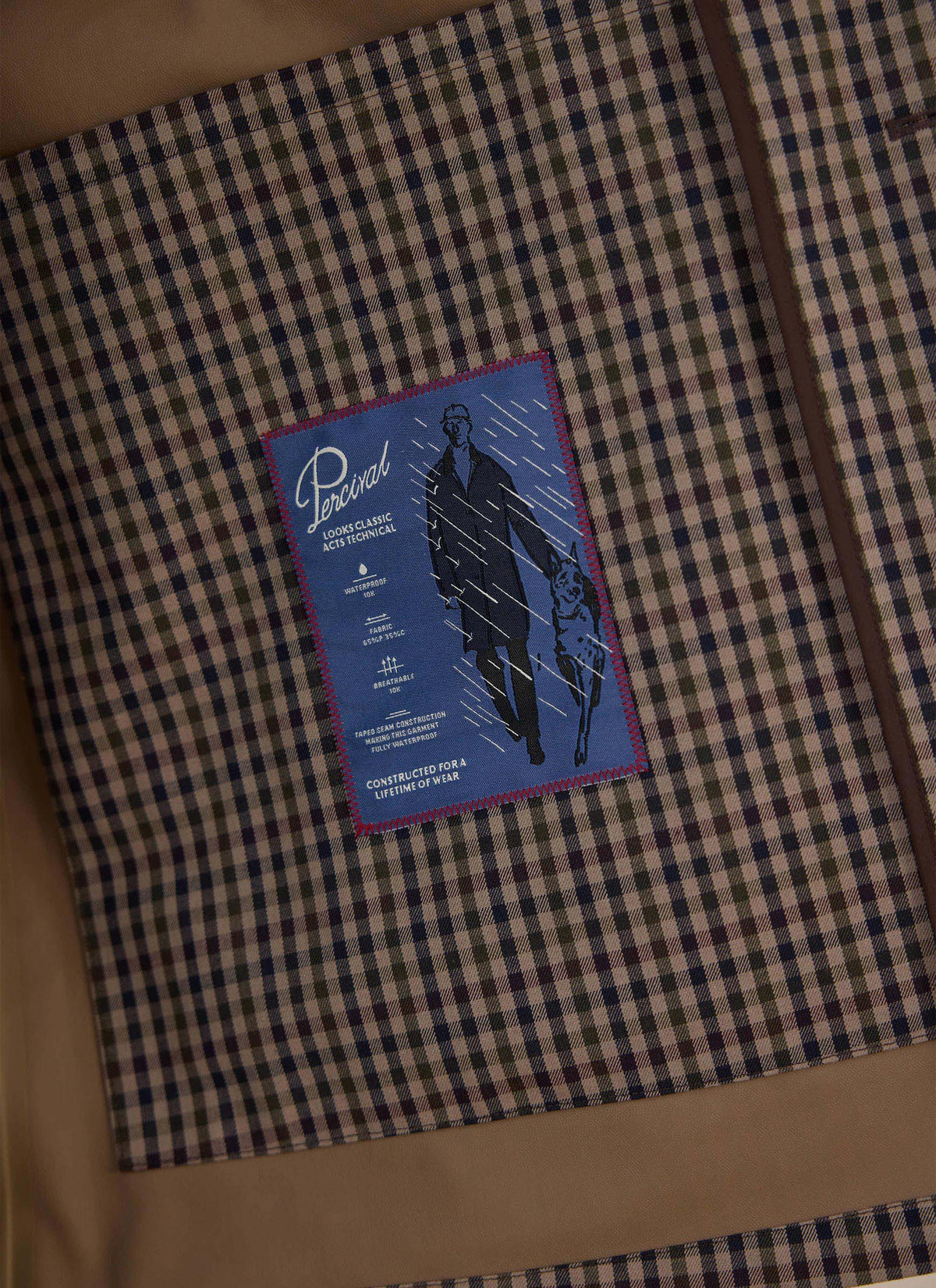 Men's Short Trench Coat - Sherlock - Watcher Check - Percival | Percival Customer Favorite