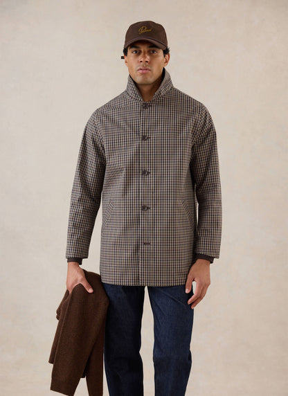 Men's Short Trench Coat - Sherlock - Watcher Check - Percival | Percival Customer Favorite