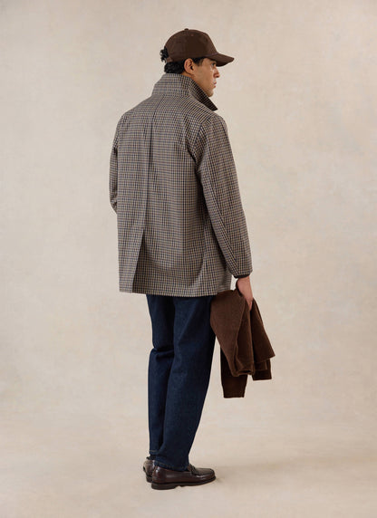 Men's Short Trench Coat - Sherlock - Watcher Check - Percival | Percival Customer Favorite