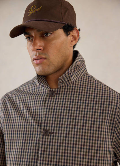 Men's Short Trench Coat - Sherlock - Watcher Check - Percival | Percival Customer Favorite