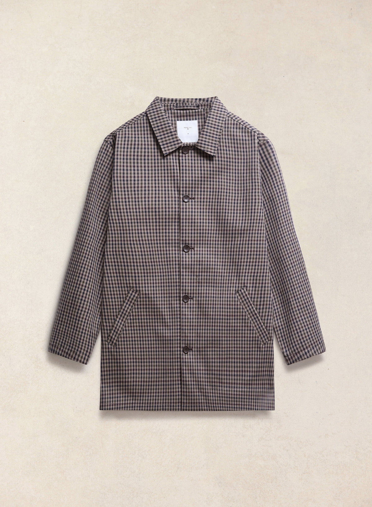 Men's Short Trench Coat - Sherlock - Watcher Check - Percival | Percival Customer Favorite