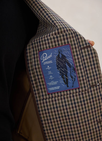 Men's Cropped Trench Coat - Waterproof - Watcher Check - Percival | Percival Trusted