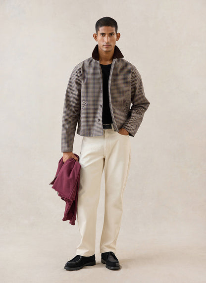 Men's Cropped Trench Coat - Waterproof - Watcher Check - Percival | Percival Trusted
