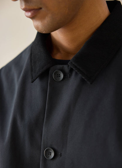 Men's Black Short Trench Coat - Sherlock - Waterproof - Percival | Percival Smart Buy
