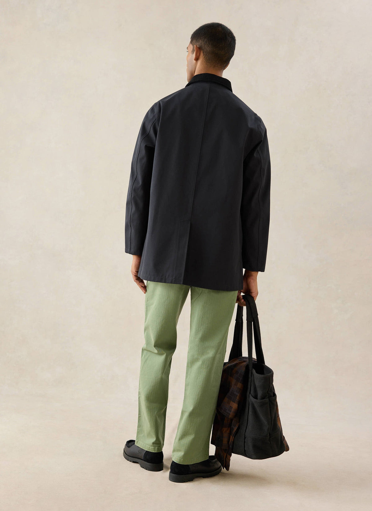 Men's Black Short Trench Coat - Sherlock - Waterproof - Percival | Percival Smart Buy