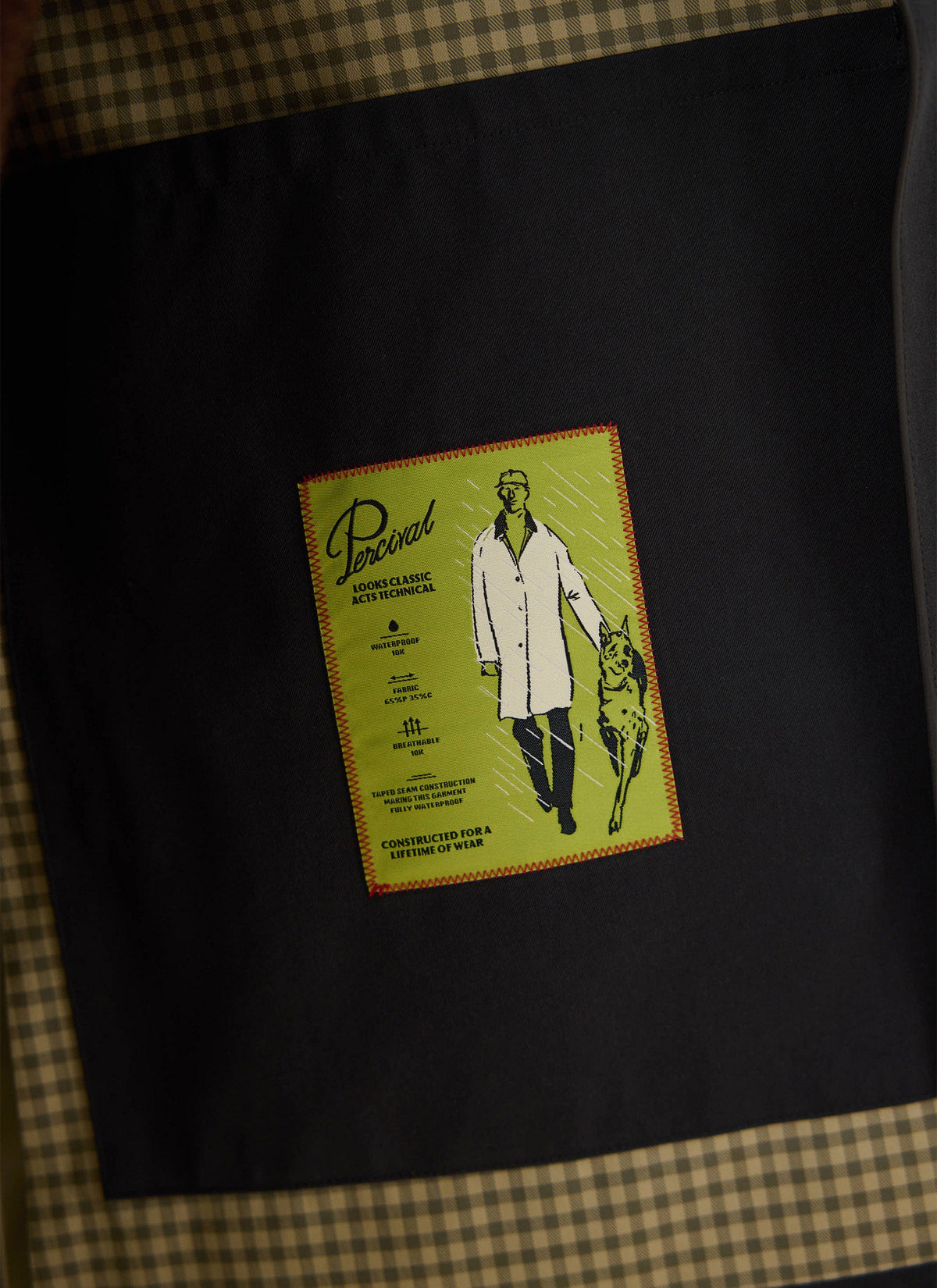 Men's Black Short Trench Coat - Sherlock - Waterproof - Percival | Percival Smart Buy
