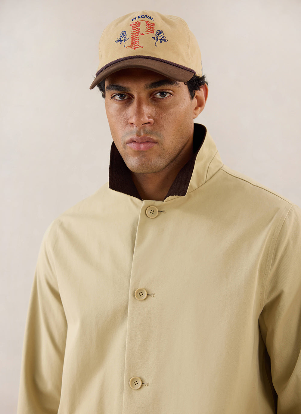 Men's Long Trench Coat - Wilson - Waterproof - Tan - Percival | Percival Best Price