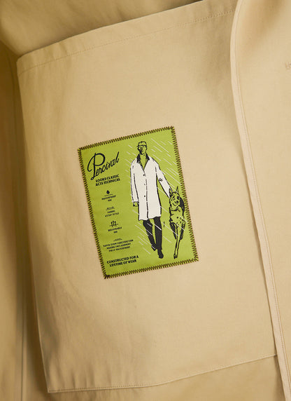 Men's Long Trench Coat - Wilson - Waterproof - Tan - Percival | Percival Best Price