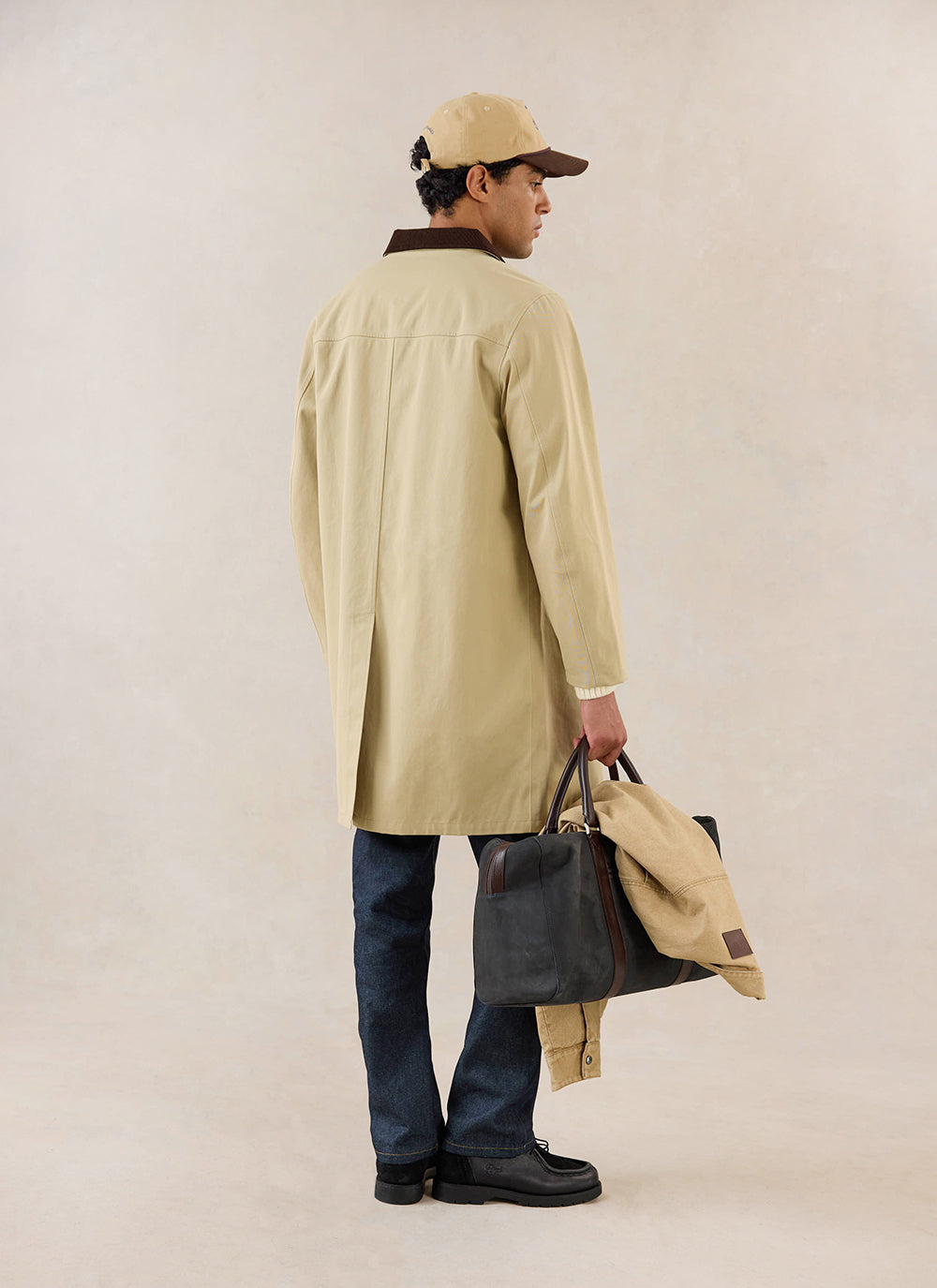 Men's Long Trench Coat - Wilson - Waterproof - Tan - Percival | Percival Best Price