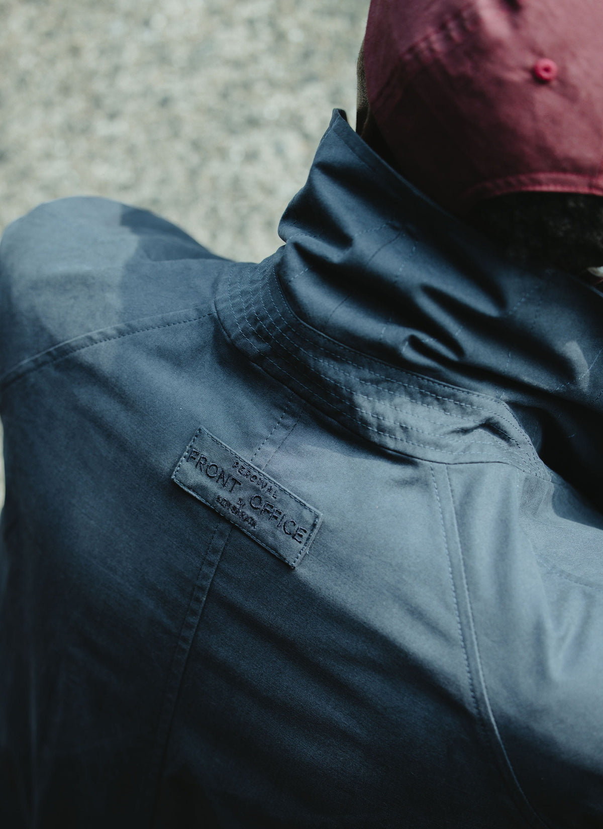 Men's Mac Trench Coat - Limited Edition Percival x Front Office - Navy | Percival Signature