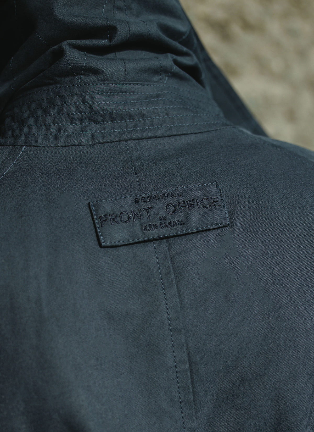 Men's Mac Trench Coat - Limited Edition Percival x Front Office - Navy | Percival Signature