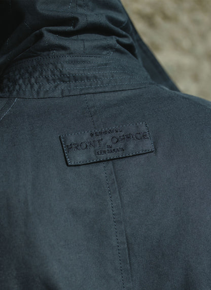 Men's Mac Trench Coat - Limited Edition Percival x Front Office - Navy | Percival Signature