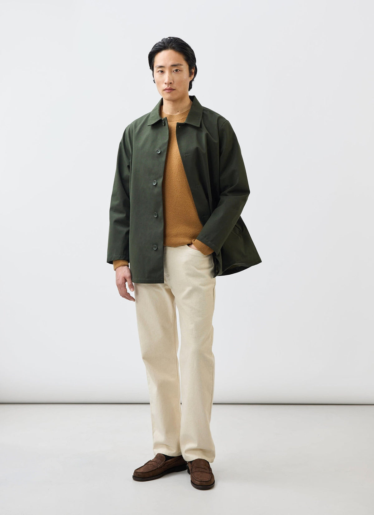 Men's Sherlock Short Trench Coat - Waterproof - Forest Green | Percival Hot Sale