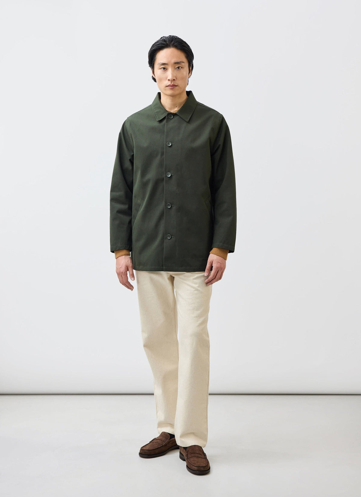 Men's Sherlock Short Trench Coat - Waterproof - Forest Green | Percival Hot Sale
