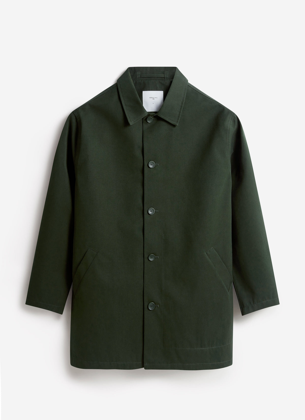 Men's Sherlock Short Trench Coat - Waterproof - Forest Green | Percival Hot Sale