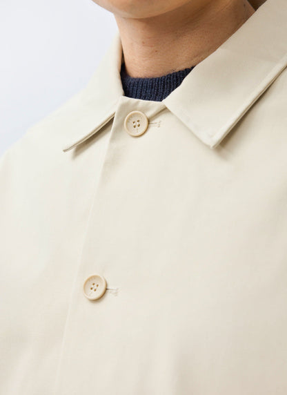 Men's Sherlock Short Trench Coat - Waterproof - Cream | Percival Signature