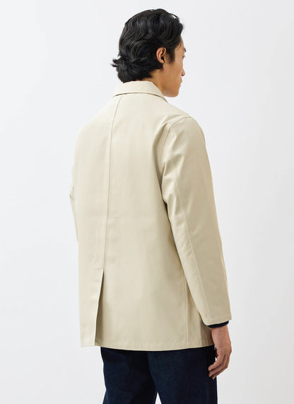 Men's Sherlock Short Trench Coat - Waterproof - Cream | Percival Signature
