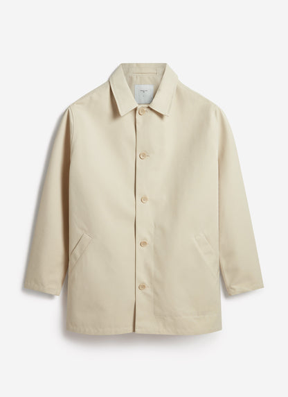 Men's Sherlock Short Trench Coat - Waterproof - Cream | Percival Signature