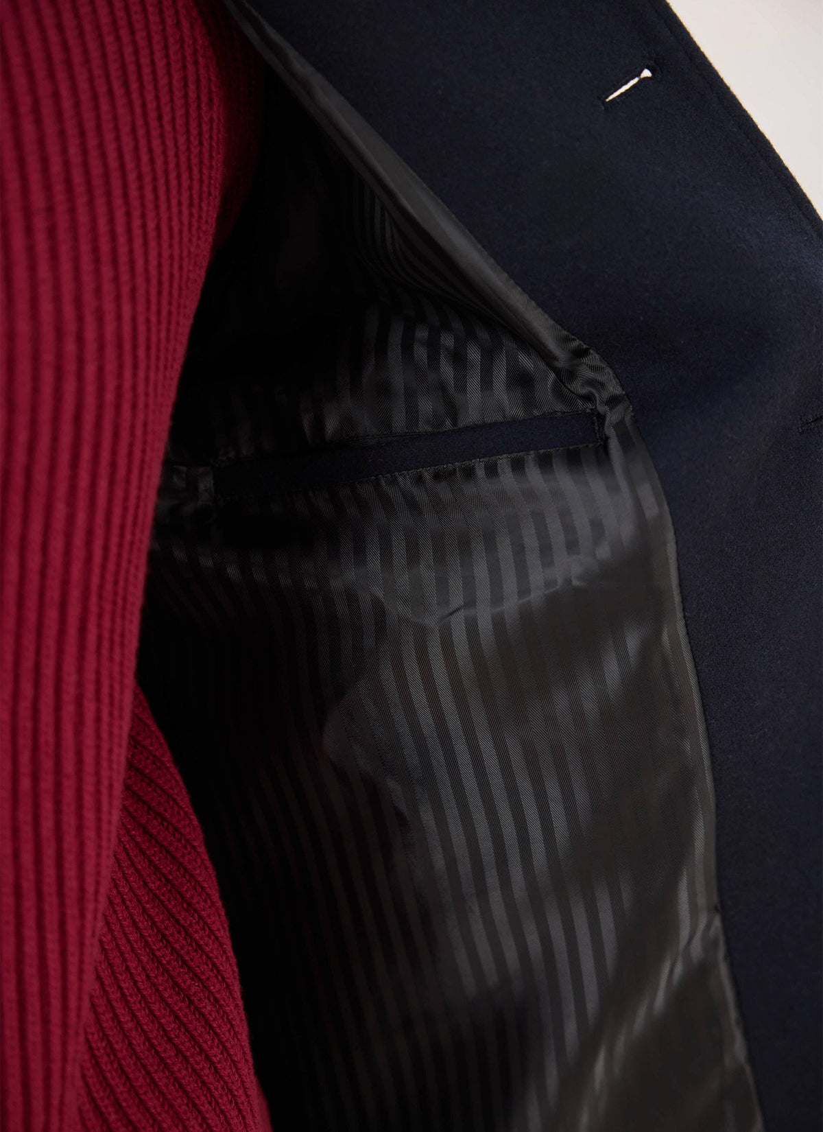 Men's Peacoat - Melton Wool - Navy Blue | Percival Smart Buy