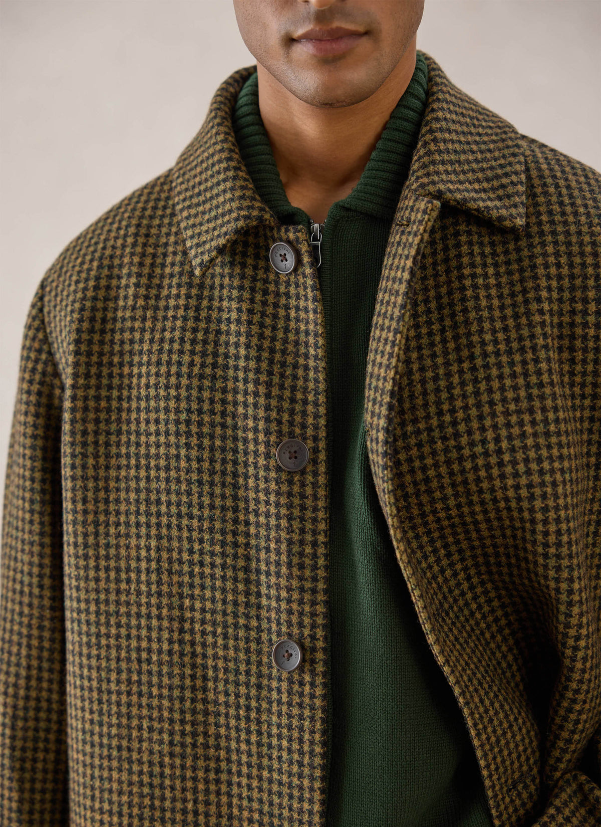 Men's Wool Minnesota Overcoat - Watcher Check - Percival | Percival Exclusive