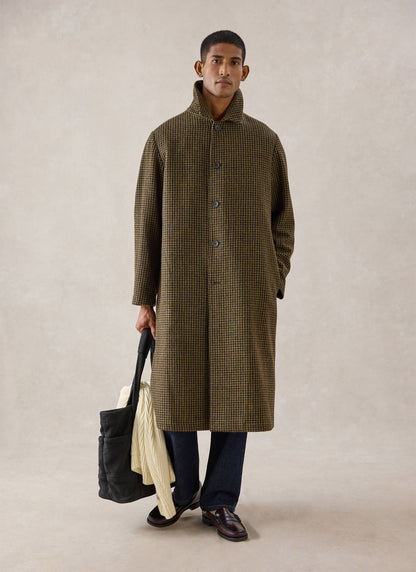 Men's Wool Minnesota Overcoat - Watcher Check - Percival | Percival Exclusive