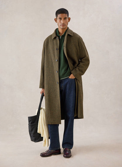 Men's Wool Minnesota Overcoat - Watcher Check - Percival | Percival Exclusive