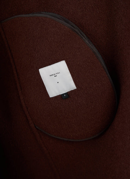 Men's Long Overcoat - Minnesota - Brown Fleck Twill - Percival | Percival Popular