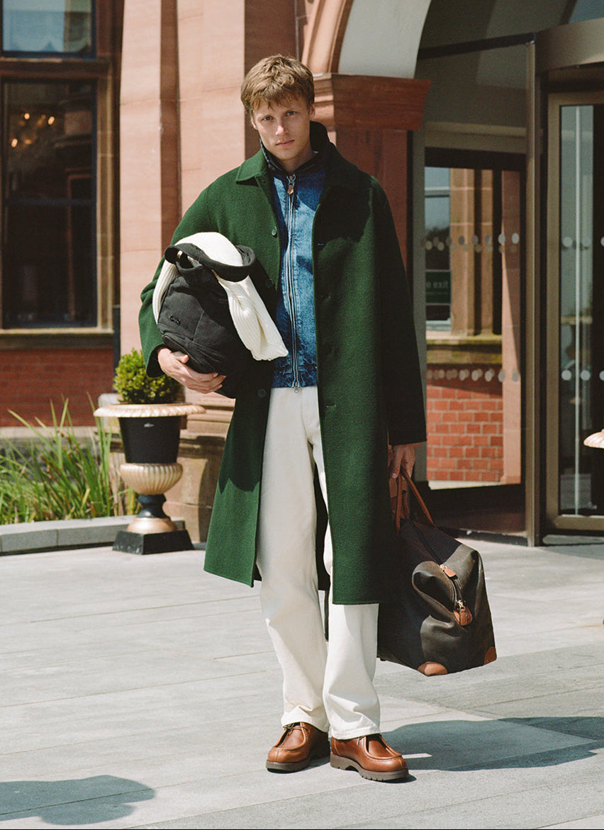 Men's Wool Minnesota Overcoat - Forest Green - Percival | Percival Latest
