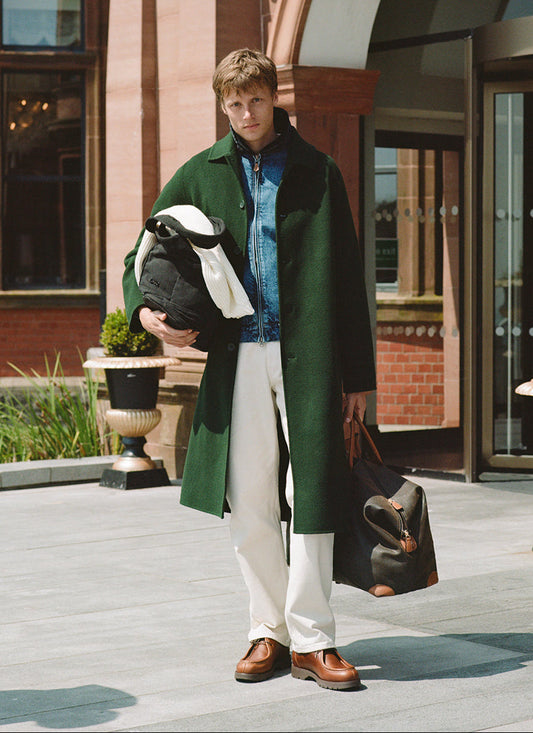 Men's Wool Minnesota Overcoat - Forest Green - Percival | Percival Latest