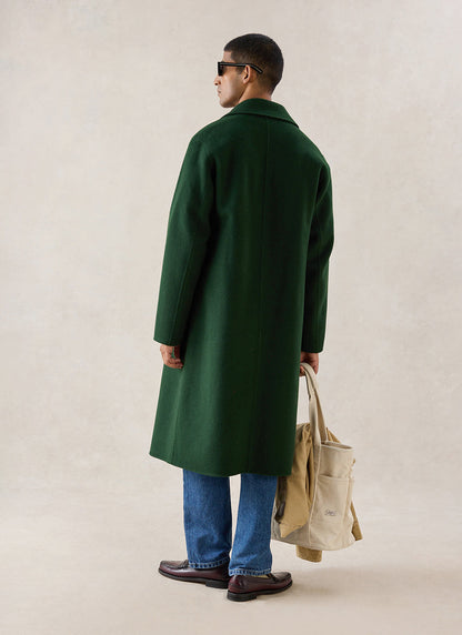 Men's Wool Minnesota Overcoat - Forest Green - Percival | Percival Latest