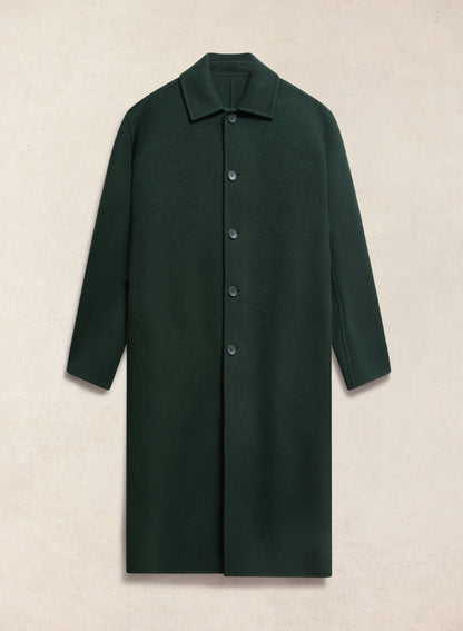 Men's Wool Minnesota Overcoat - Forest Green - Percival | Percival Latest