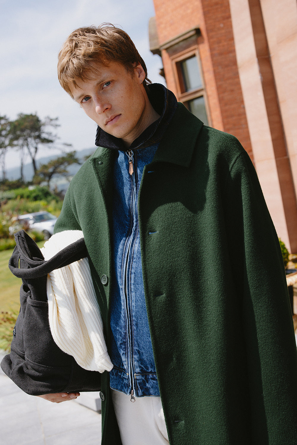 Men's Wool Minnesota Overcoat - Forest Green - Percival | Percival Latest
