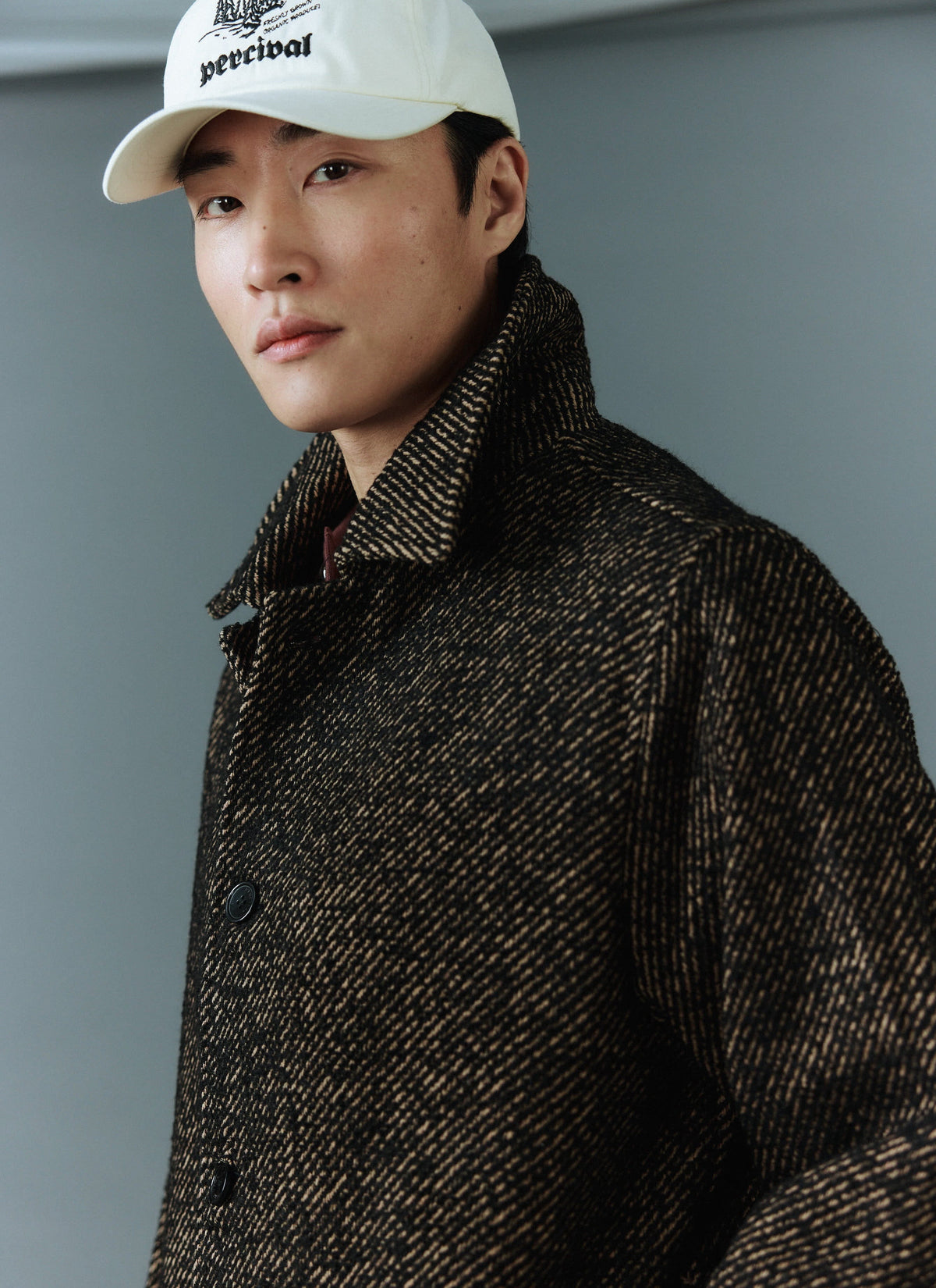 Minnesota Overcoat - Long Twill Trench Coat - Oak | Percival Featured