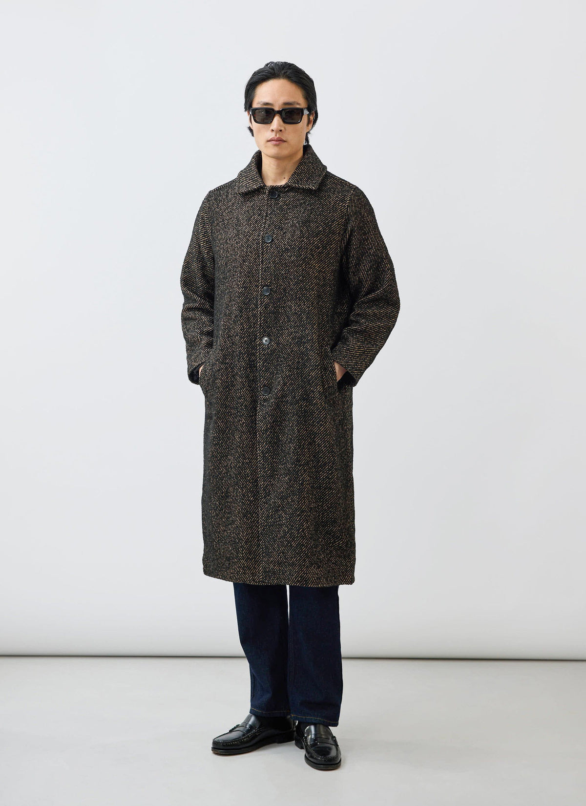 Minnesota Overcoat - Long Twill Trench Coat - Oak | Percival Featured