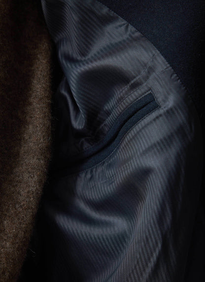 Men’s Car Coat - Wool Overcoat - Navy Blue | Percival Trending