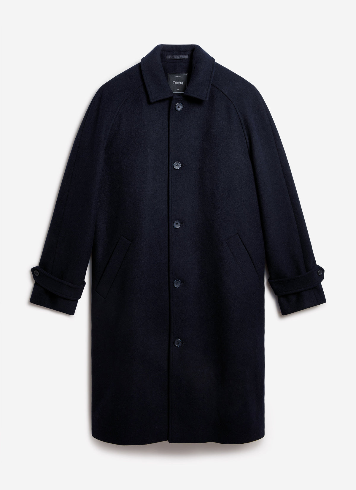 Men’s Car Coat - Wool Overcoat - Navy Blue | Percival Trending