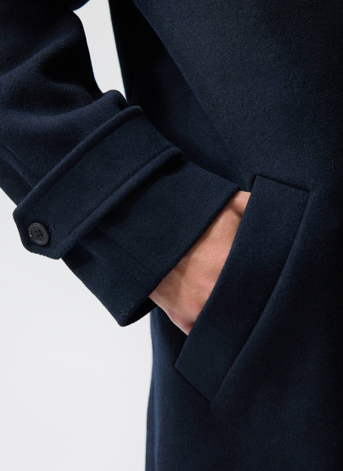 Men’s Car Coat - Wool Overcoat - Navy Blue | Percival Trending