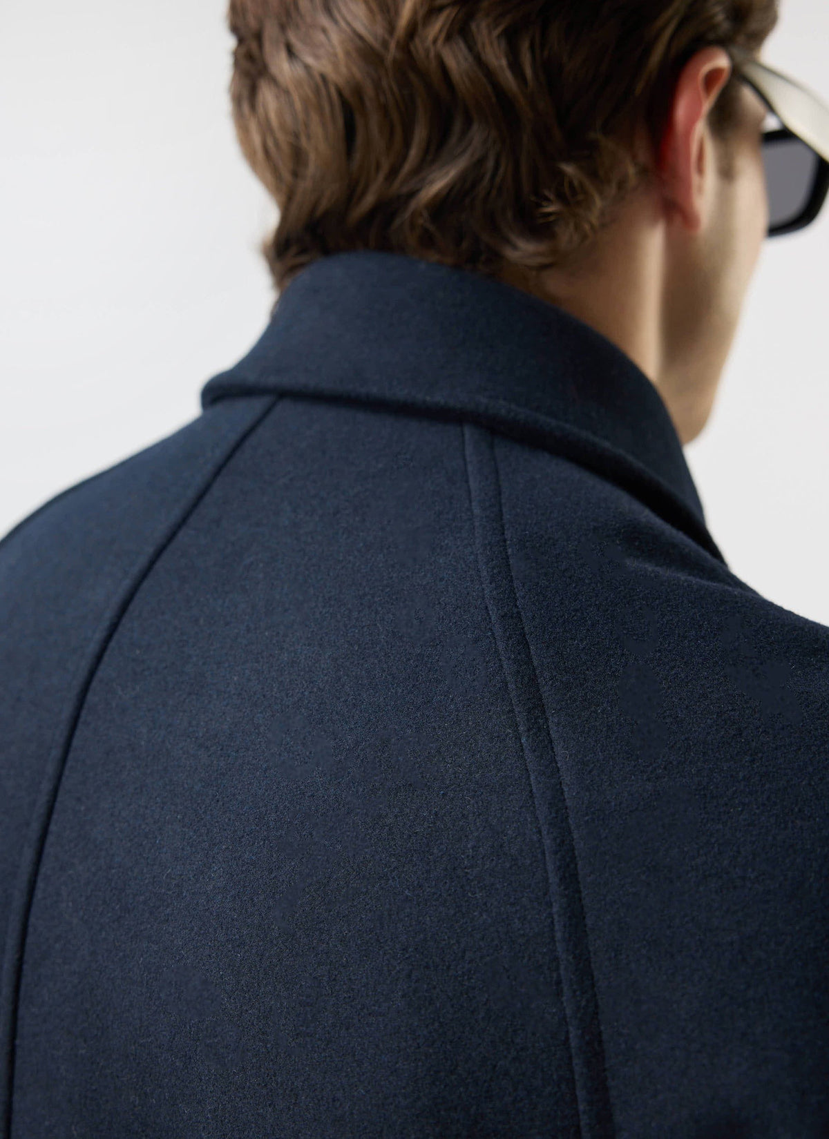 Men’s Car Coat - Wool Overcoat - Navy Blue | Percival Trending